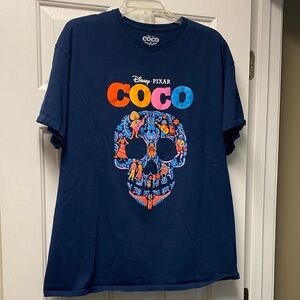 Disney Pixar Coco Sugar Skull Blue T-Shirt size XL
